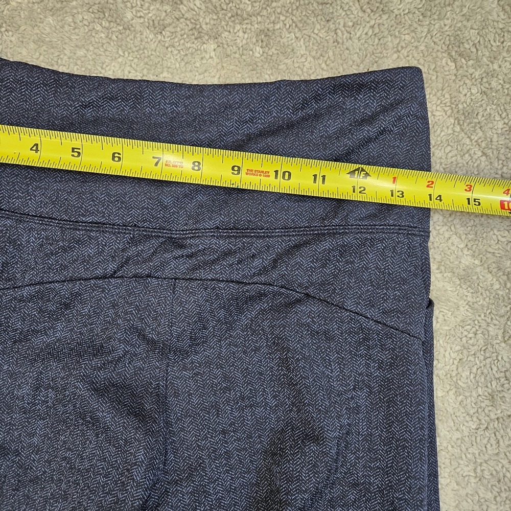 Athleta Mercer Herringbone Leggings Small Navy‎ Blue High Rise Pockets Slit Hem - Picture 7 of 9